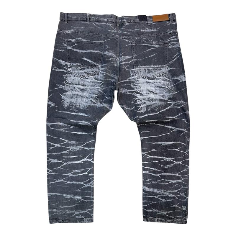 P17X - Big Men's Crinkle Wash Straight-Fit Non-Stretch Jeans