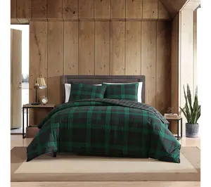 Eddie Bauer Tartan Green Cotton King Comforter Set
