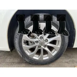 4 PCS Prank Tire Valve Stem Caps, Funny Glow in The Dark Dust Proof Covers Valve Stem Cover, Car Wheel Tire Exterior Accessories for Cars, SUV, Bike, Trucks, Motorcycles (Black)