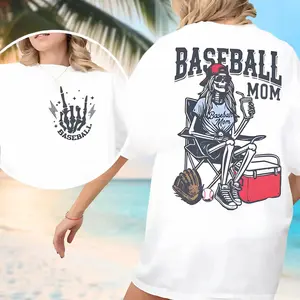 Skeleton Baseball Mom 2 Sides Shirt, Baseball Mama Tee, Baseball Shirt Gift For Mom, Cute Baseball Mom Tee, That's My Boy Baseball Shirt