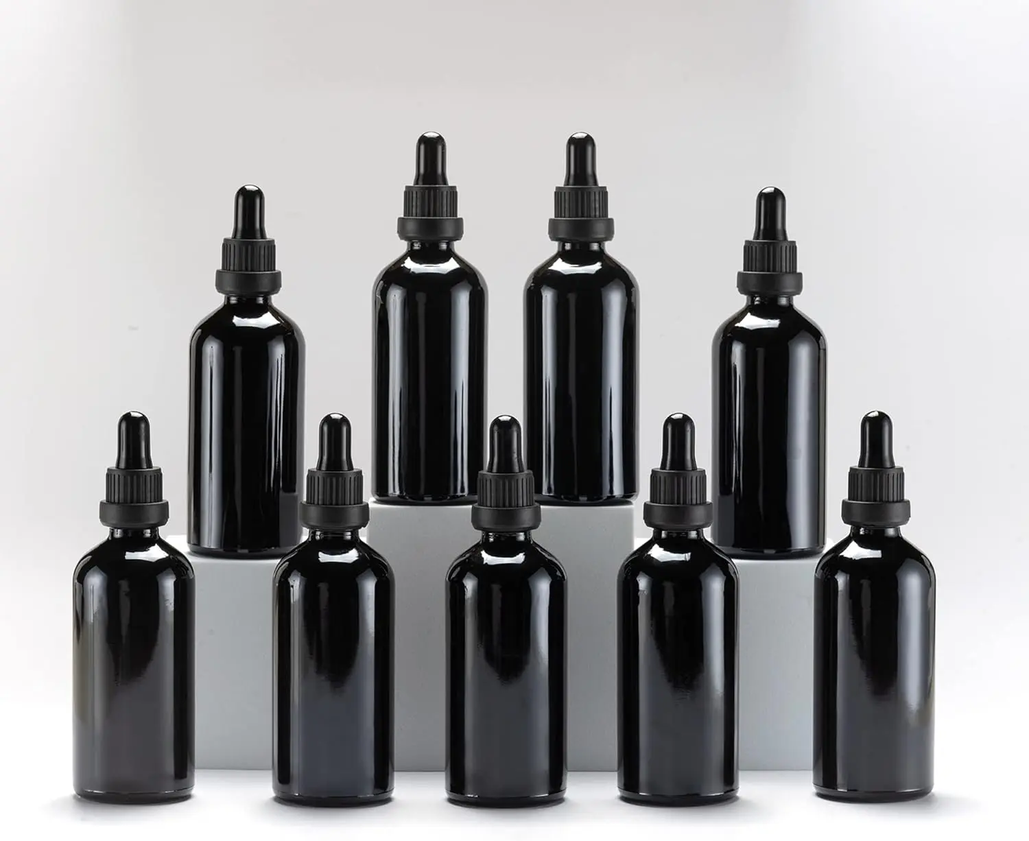 Black Glass Dropper Bottle 4oz, Tincture Bottles with Glass Dropper, for Essential Oils, , , Laboratory, , Liquids, Travel 9 count