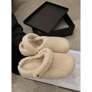 Sheepskin Slippers for Women & Men, Soft Warm Winter Footwear, Multiple Colors Available, Perfect for Home Use & Outdoor Walks