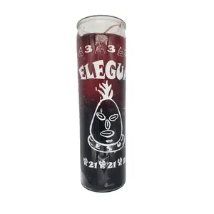 Elegua  Red and Black Ritual Candle / Veladora