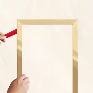 Shiny Metallic  Molding Trim (16.4ft x 1.2inch) Peel and Stick Trim with Glossy Finish,Self-Adhesive Stainless Steel DIY Accent for Mirror Frame,Wall,Ceiling,Floor,Door,Window,Furniture Edges