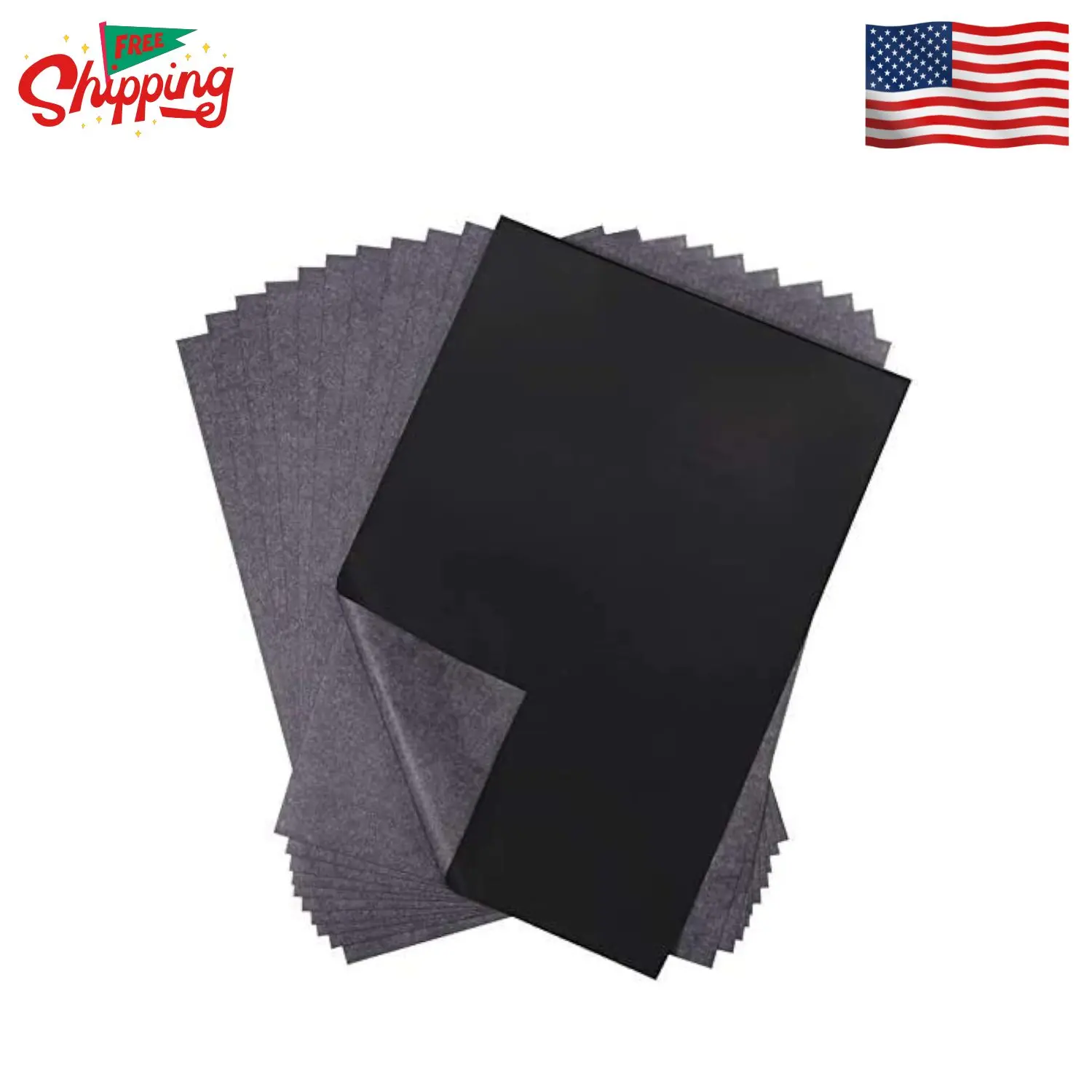 100 Sheets Black Carbon Transfer Tracing Paper (9 x 13 Inches)