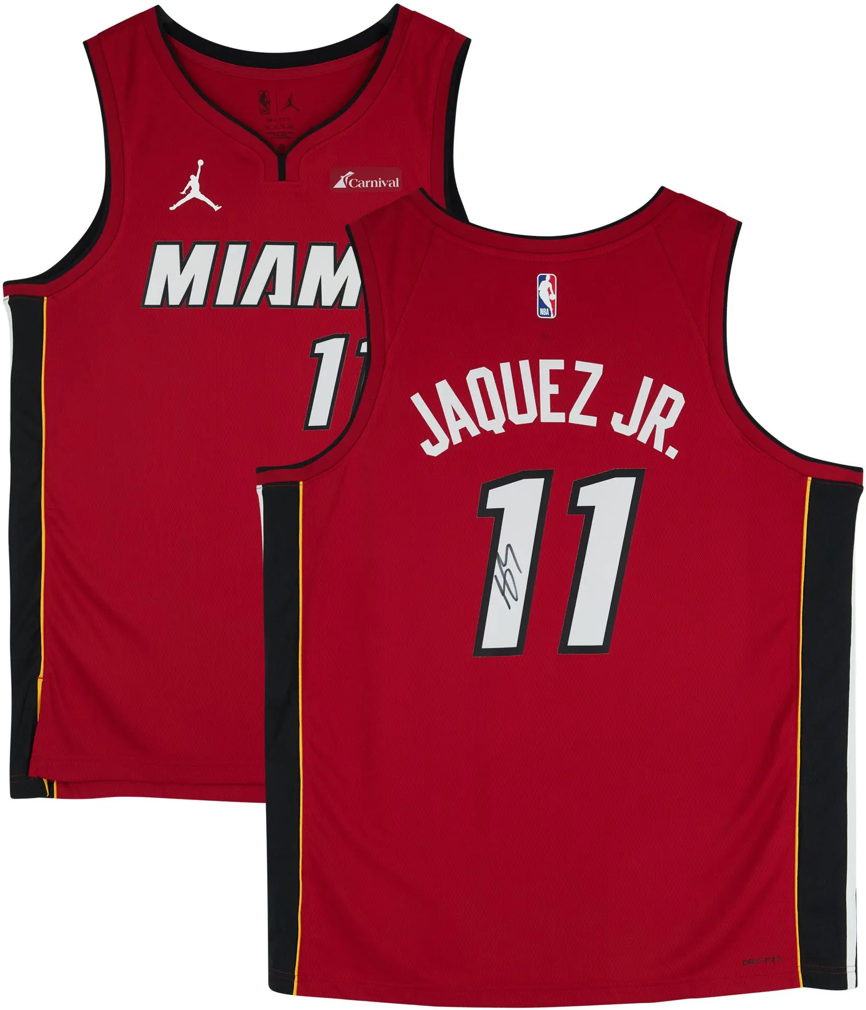 Jaime Jaquez Jr. Miami Heat Autographed Jordan Brand Red Statement Swingman Jersey - Fanatics Authentic Certified