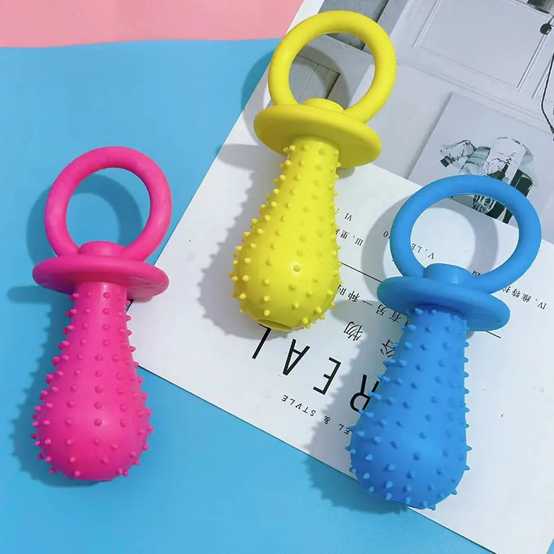 3-pack dog toys, small TPR pacifiers, puppy toys, sound interactive pet training toys for puppies