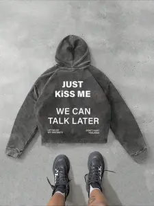 Men's Printed Loose Hoodie Sweatshirts with High-Quality Cotton Fabric, Breathable, Unique Design Graphic Print, Summer Street Style Casual Wear