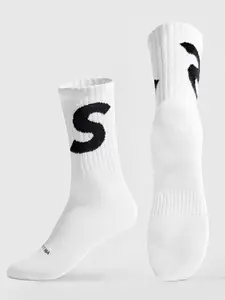 SIINSIIN Women's Athletic Crew Socks - White, Moisture Wicking, Breathable, Soft, High Elasticity, Durable, All-Day Protection, Perfect for Gym, Running, and Casual Wear