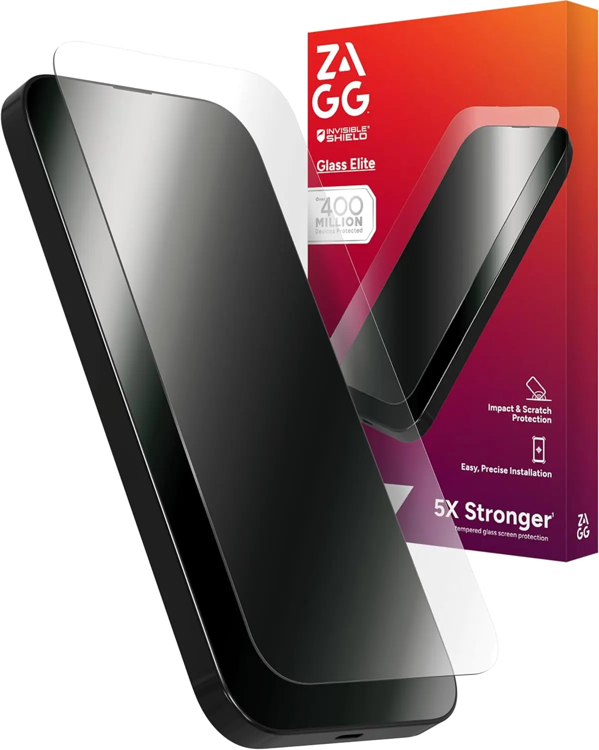 ZAGG Glass Elite Screen Protector for iPhone 16 Plus, Smartphone Accessories for Devices with Shockproof Protection, Cover