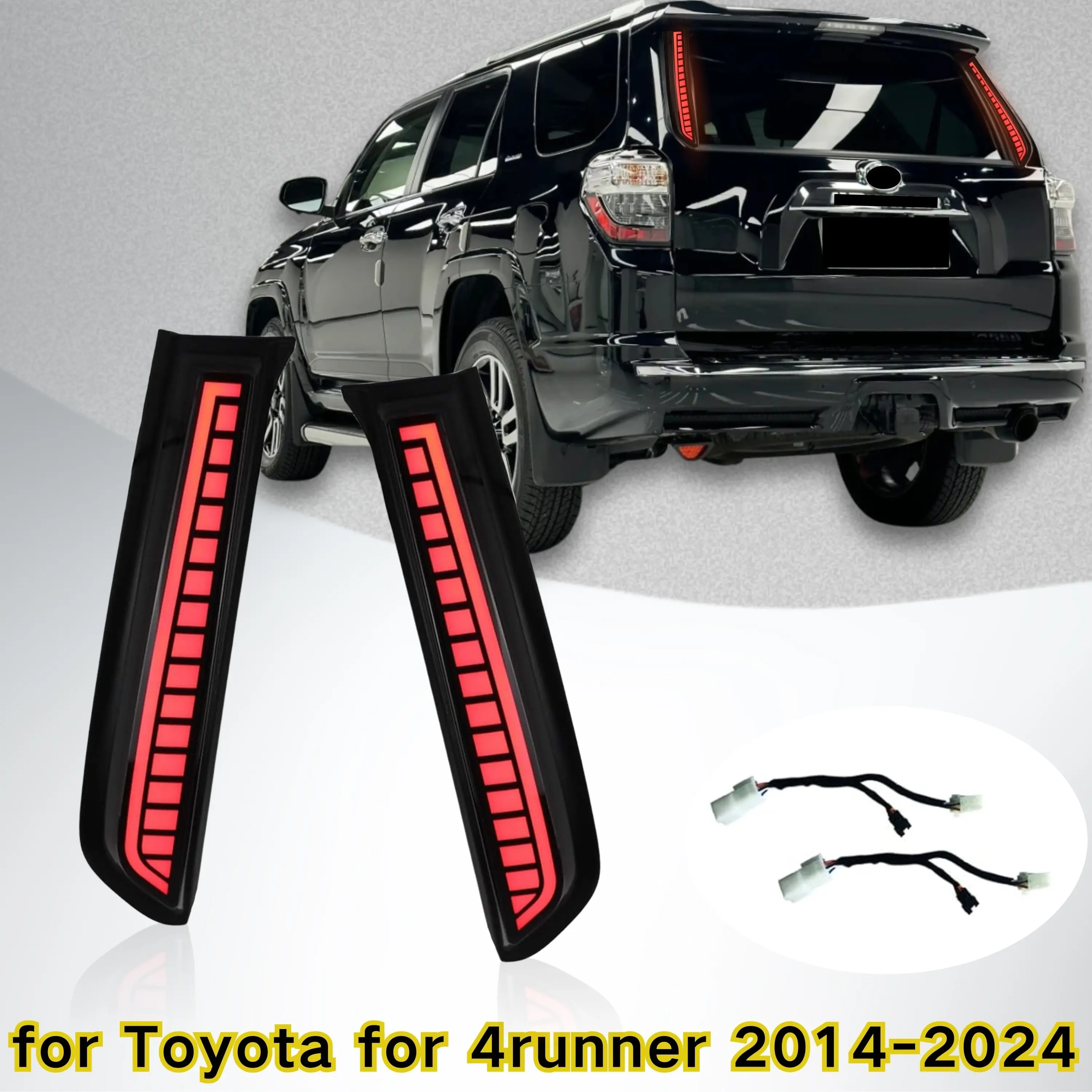 Automotive 2-Piece Tailgate Pillar Taillight Cover Replacement Parts, Modified Accessories for 2014-2023 Toyota 4Runner Models