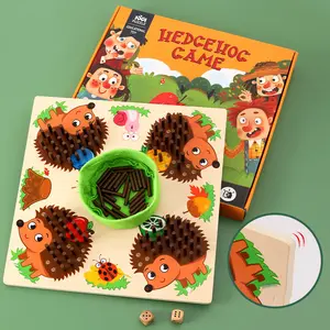 Hatwoo Interactive Wooden Hedgehog Game - Sticks Game for Sorting, Stacking & Motor Skills Development - Parent-Interactive Educational Toy, Educational Toy | Interactive Game
