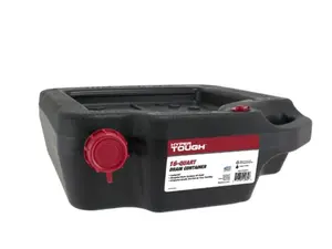 Hyper Tough 16 Quart Automotive Drain Pan Container, 420032HTMI, Black