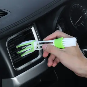 Car Interior Detailing Tools — Air Vent Cleaning Brush, Soft-Bristle Car Wash Brush, Crevice Dust Removal Brush