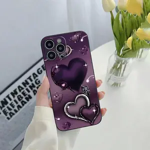 Heart Pattern Phone Case, Anti-drop Cellphone Protective Case, Total Protective Shockproof Mobile Phone Cover for iPhone 16 15 14 13 12 11 Pro Max