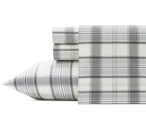 Eddie Bauer Chinook Plaid Ivory Queen Sheet Set