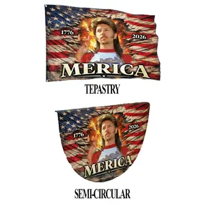 Vintage Flag 250th J0E DlRT Merica Tepastry/ Semi-Circular Flag, Outdoor Wall Decor