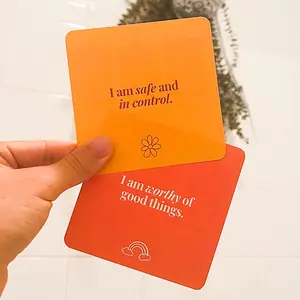 Shower Anxiety Affirmation Cards | YELLOW Edition