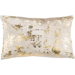 Safavieh Edmee Gold Metallic 12" x 20" Pillow