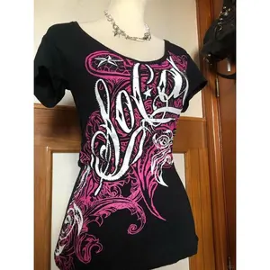 American Y2K Punk Short Sleeve T-Shirt Women V-Neck Cutout Print Graffiti Pattern Sexy Casual Top Retro Streetwear 2026 Summer