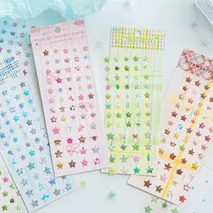 4 Pack Candy Star Series DIY Decorative Stickers, Perfect for Scrapbooking Journals Calendars Photo Frames Cards, Creative Craft Supplies