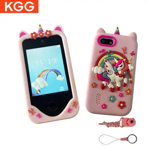 KGG Cartoon Design Smart Phone, 1 Count Student Smart Game Phone, Funny Learning Education Tool, Music Game Player, Alarm Clock Calculator Flashlight, Dual Camera Smart Watch