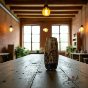 Chinese Picture Jasper Torpedo Vase