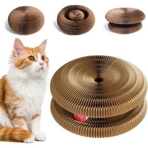 Cat Toy, Cat Scratchers for Indoor Cats Magic Organ Foldable Cardboard Cat Scratcher Kitten Toy Interactive Relieve Boredom and Exercise Kitty