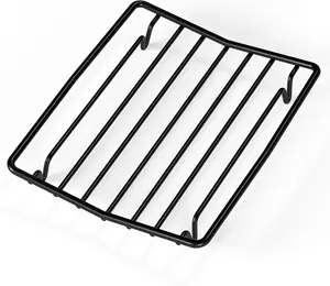 V Shape Non-Stick Wire Roasting Baking Rack, 10×8" Black, Suitable for Roasting Pan, Cooking, Roasting and Grilling