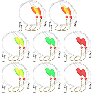 16 Pcs/ 8 Pcs Pompano Rigs for Surf Fishing Pre-Rigged Saltwater Gear Tackle with 1/0 Circle Hooks for Casting Pier Jetty Fishing