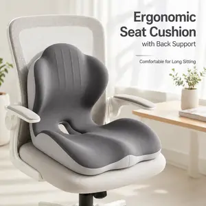1PC Memory Foam Seat Cushion, Ergonomic Chair Pad with Soft Support and Pressure Relief, Modern Aesthetic Multi-Use Cushion for Office Chair, Home, Car Seat, Dining Chair & Long Sitting Comfort