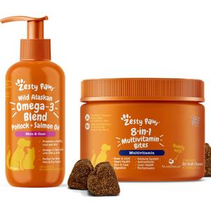 TikTok Exclusive Bundle Skin, Coat & Whole Body Support(Salmon Oil + Multivitamin Bites)