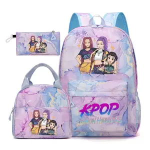 KPOP Cartoon Anime Lunch Bag Pencil Case Student Anime Backpack