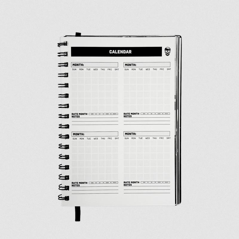 Gymreapers Workout Journal - 120 Structured Training Logs for 8 Months, Durable Hard Cover, Spiral Binding, Goal Planning, Milestone Tracking