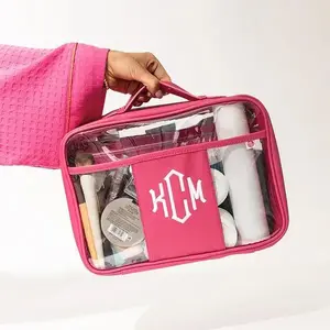 Monogrammed Large Clear Toiletry Case