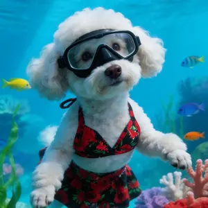 Pet Swimsuit Bikini, Floral Puppy Two-Piece Swimwear, Cat Dog Summer Vacation Set, Stylish Pet Clothing, Costume