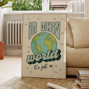 Harry Style Music Poster, In This World It's Just Us, Modern Song Lyrics