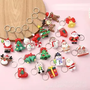 Adorable Christmas Keychain – Santa, Snowman & Gift Box Charms, Xmas Party Favors