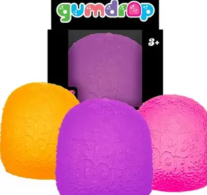 Schylling NeeDoh Gumdrop Textured Sensory Fidget Toy Colors May Vary (3 Pack)