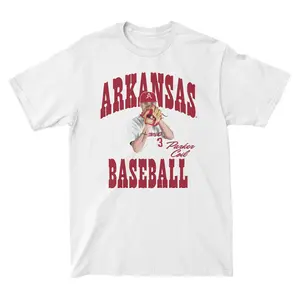 Parkker Coil Arkansas Razorbacks, Baseball Player Tee, Sport Short Sleeve T Shirt