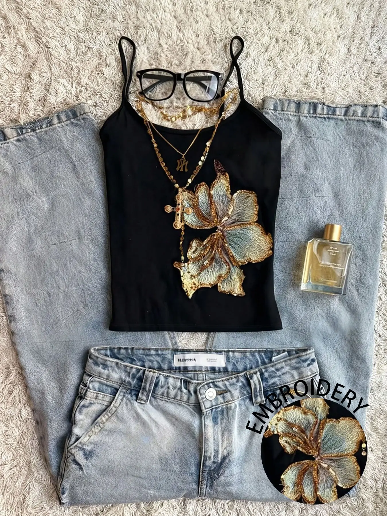 embroidered cami top - TikTok Shop
