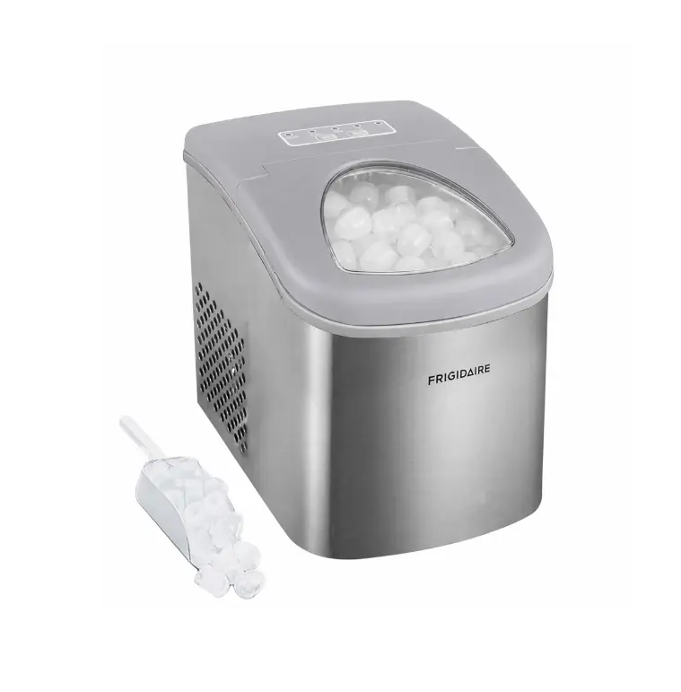 Frigidaire 26 lb Bullet Ice Maker Black Stainless Steel - compact, high-capacity icemaker producing bullet-shaped ice ideal for kitchens, parties, and entertaining