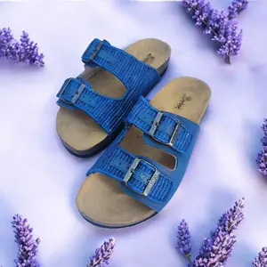 Moroccan Raffia Slide Sandals – Natural & Handmade