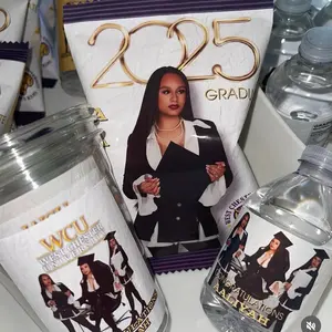 Graduation Custom Party Favors, Chip Bags, Water Bottles, Clear Cups
