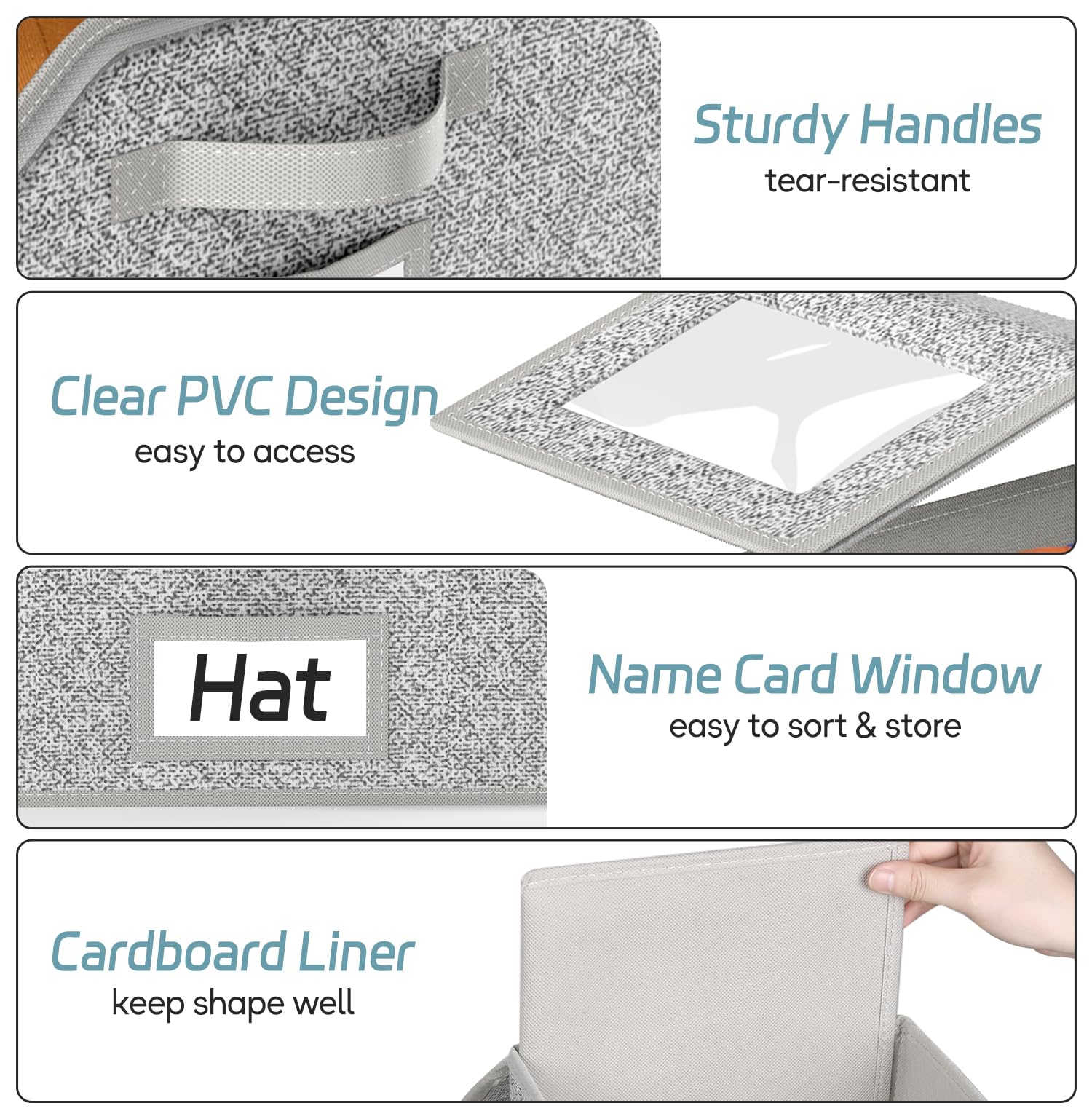 1/2 Pack Hat Organizer for Baseball Caps, Large Capacity Foldable Storage Box, Collapsible Bins for Hats Toys, Space-Saving Home Bedroom Organizer (Box Only)