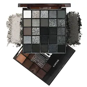 25 Color Shimmer Glitter Eyeshadow Palette High Pigmented Long Lasting Easy to Blend Multi-Use for Highlight Contour & Eye Looks Perfect for Daily Wear Party Wedding Makeup Beginners Friendly