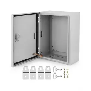 Outdoor NEMA Steel Enclosure, 16x12x6 NEMA 4X Steel Electrical Box, IP66 Waterproof & Dustproof, Outdoor/Indoor Electrical Junction Box