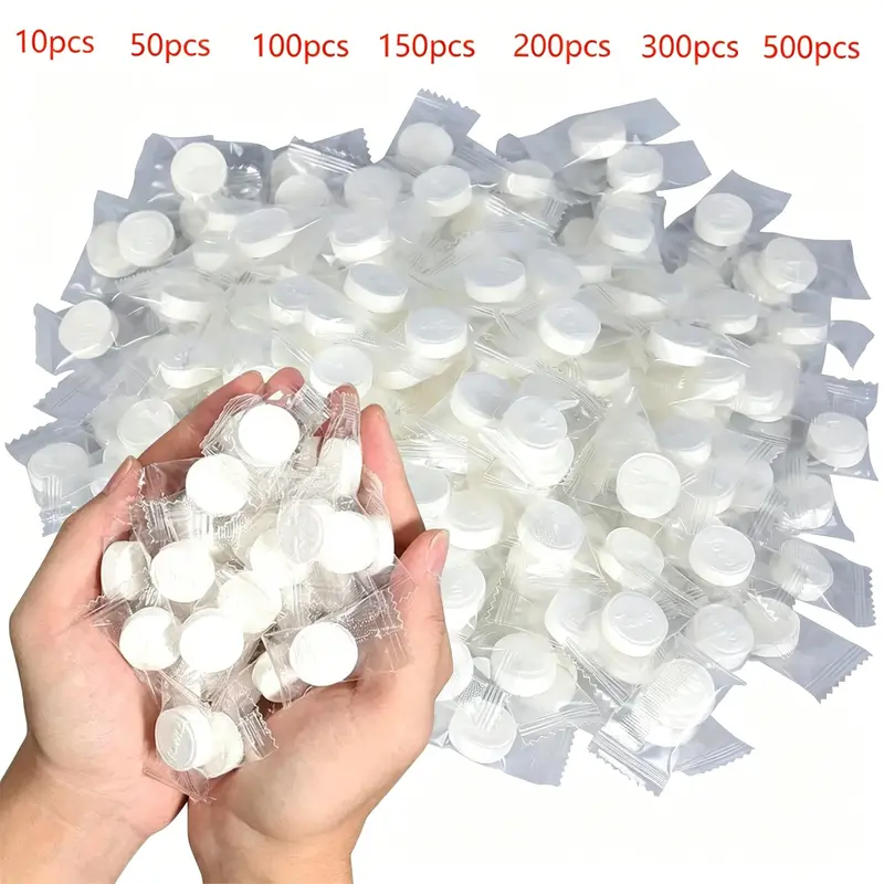 Portable Compressed Paper Towels, 10/50/100 Pcs Mini Disposable Soft Absorbent Face Towel Pack for Travel, Camping, Hiking and Outdoor Sports Portable Towel Tablets, Compress Magic Towel, Disposable Facial Towels
