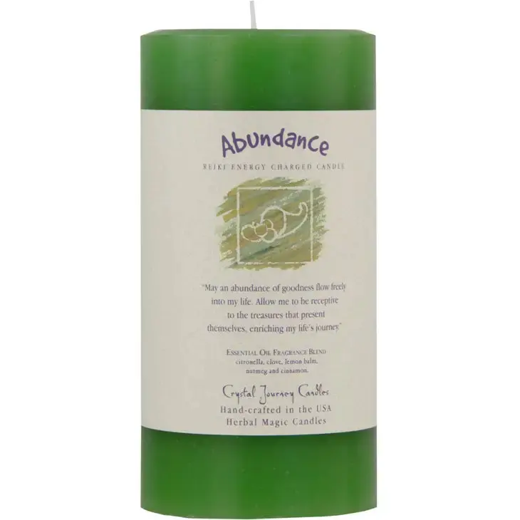 Abundance herbal magic pillar Candle