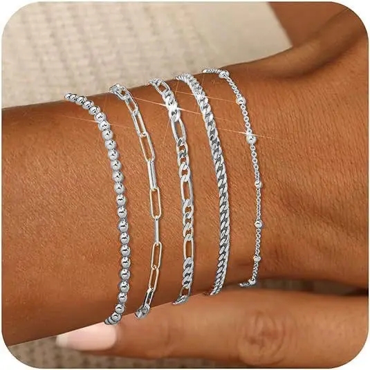 White K Bracelet 5 piece Set